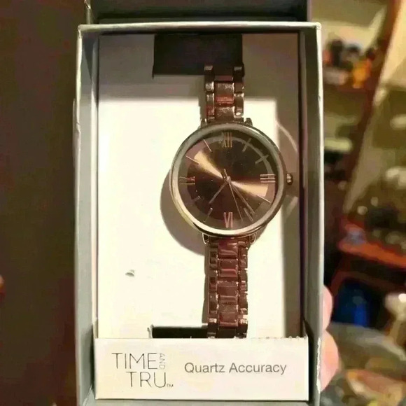 time & tru Accessories - Time & Tru Women's Bronze Bracelet Watch